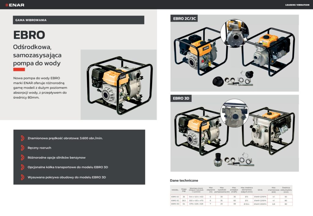 Katalog popm wody Enar Ebro