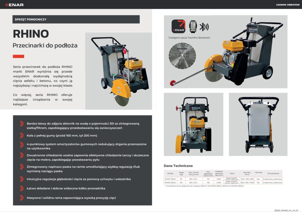 Przecinarki jezdne Enar Rhino